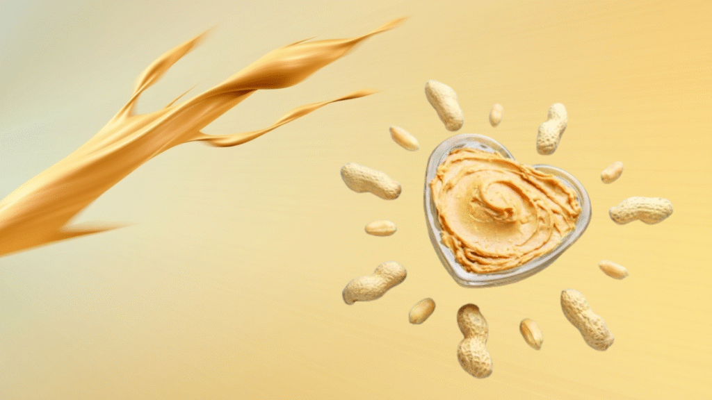 Creamy peanut butter spread on toast showing smooth texture
