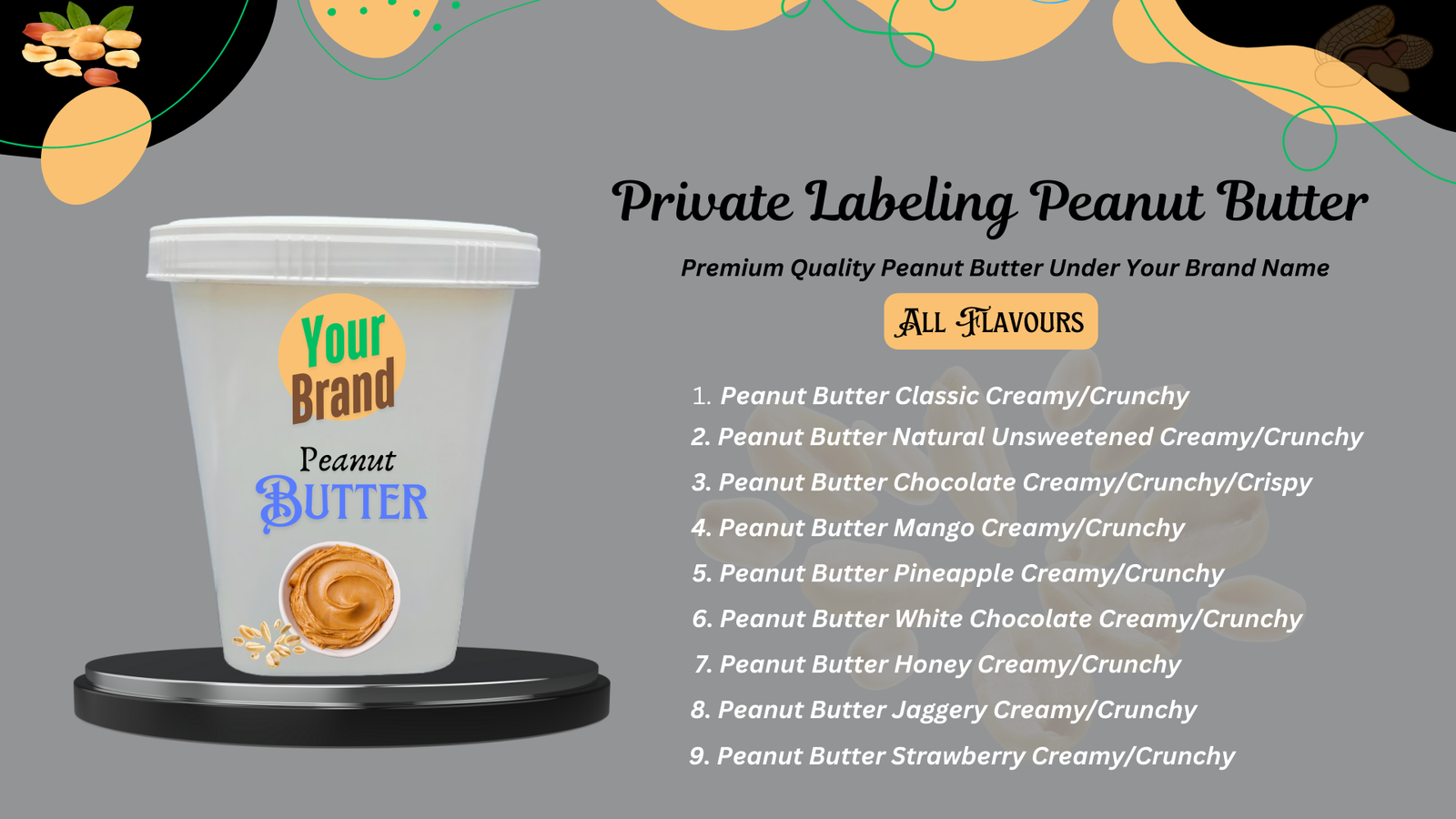 Bulk peanut butter jars ready for export from India