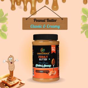 Front view of 900g Own Choice Classic & Creamy Peanut Butter jar