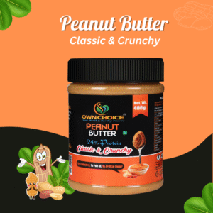 Classic & Crunchy Peanut Butter 400g – Front View of the Jar