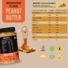 Nutrition chart of OwnChoice Unsweetened Peanut Butter showing 30.85g protein, 0g sugar, 0g salt, 0g cholesterol, and clean ingredients