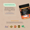 Back label of OwnChoice 400g peanut butter showing Alka Enterprises’ address, QR code, certifications like FSSAI, ISO, GMP