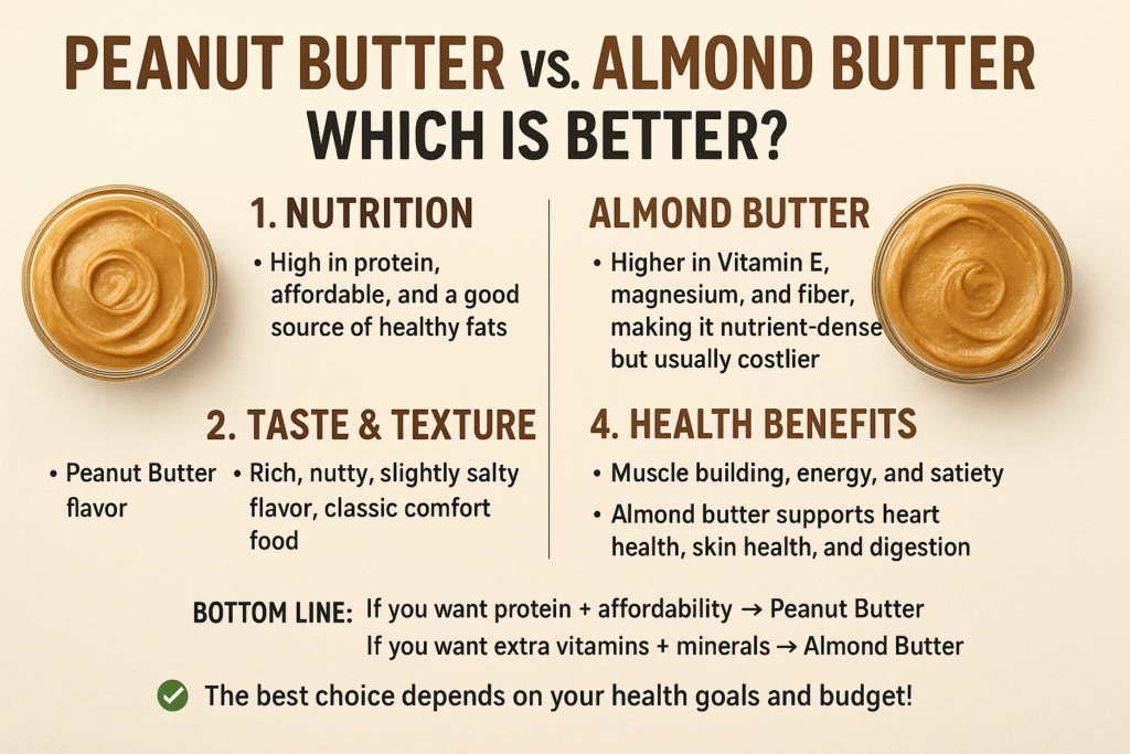 Peanut Butter vs. 🌰 Almond Butter – Which is Better?
